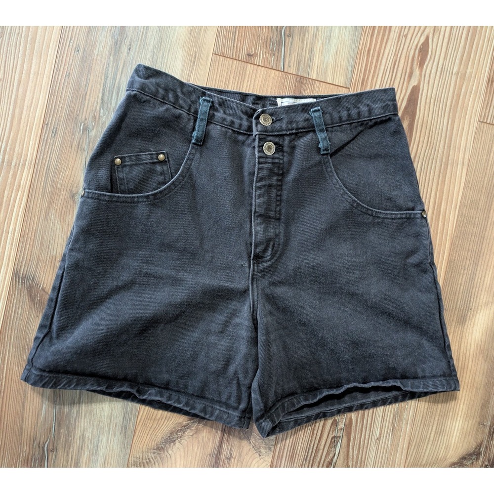 Vintage 90s Y2K The Original Arizona Jean Company Black Denim High Rise Shorts